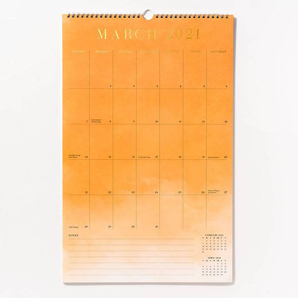Foil Watercolor Calendar