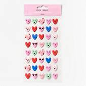 42 puffy heart Hearts stickers. Valentine Paper Crafts 💗