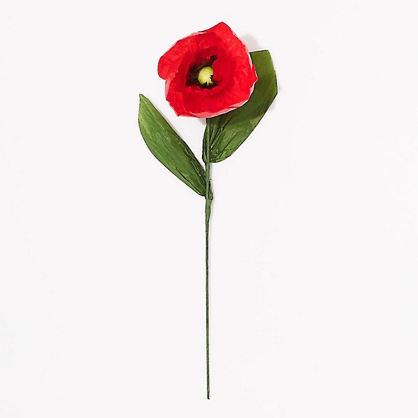 Red Poppy Paper Flower