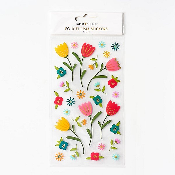 Folk Floral Stickers | Paper Source