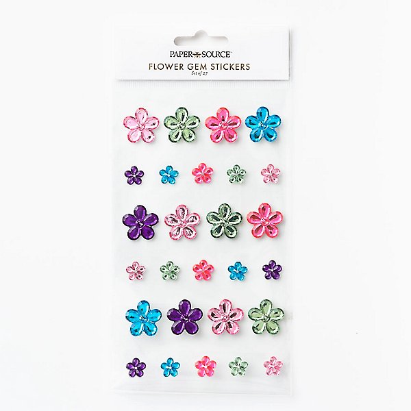 Baker Ross Mini Flower Self-Adhesive Gems (Pack of 308) Embellishments for Kids