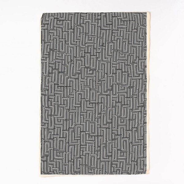 Black & White Maze Handmade Paper | Source Paper