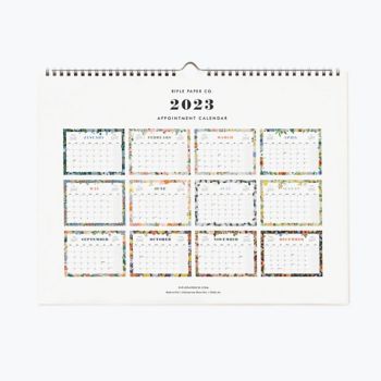 2023 Calendar Rifle Paper Co 2023 Rifle Paper Co Bramble Horizontal Appointment Wall Calendar Paper Source