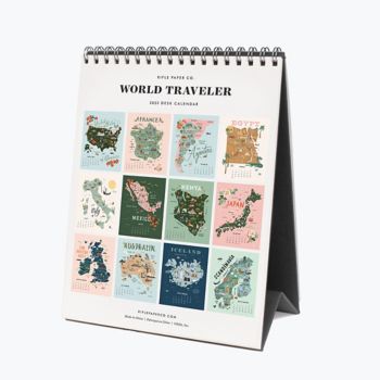 2023 Calendar Rifle Paper Co 2023 Rifle Paper Co World Traveler Desk Calendar Paper Source