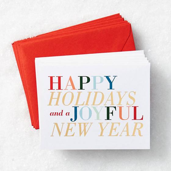 Colorful New Year Card Set.
