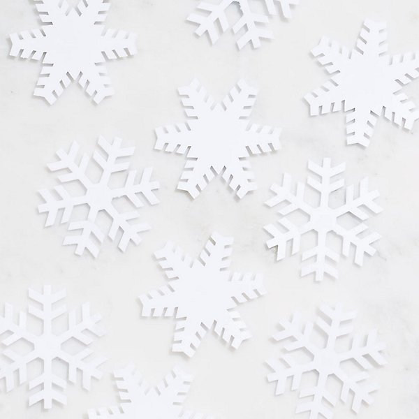 Small Pure White Snowflakes