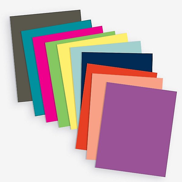 Cardstock 100 Sheets 21 Colors Rainbow 8.5 X 11 Inch Sheets 65 Lb