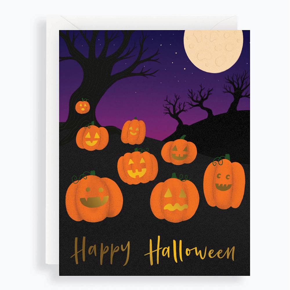 5 x 5 in  40-Count 3-Ply Halloween Napkins Skeletons and Jack-o-Lanterns 