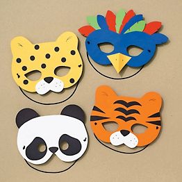 Kids Paper Animal Masks // 10 Pack 