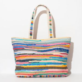 stripe tote bag