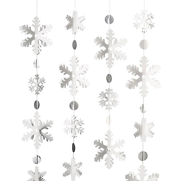 6pcs/set Snowflakes Decorations 3d Hollow Snowflake Paper Garlands