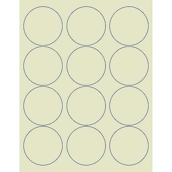 3.5 Circle Blank Label Template - OL3282
