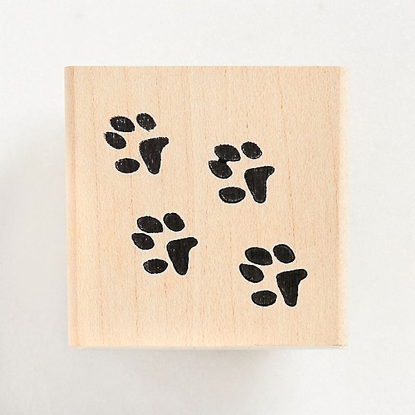Paw Prints Rubber Stamp