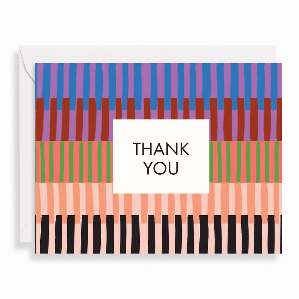 Muted Stripe Thank You Card Set