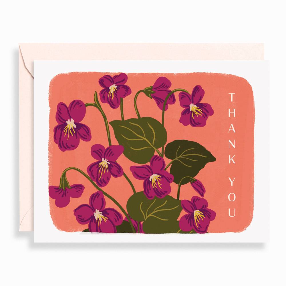 Painted Florals Thank You Card Set