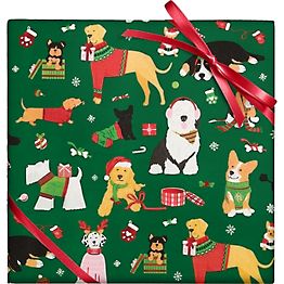 Holly and Lights Christmas Wrapping Paper Sheets Roll, Holiday Gift Wrap, 5  Sheets per Set 20 X 29 