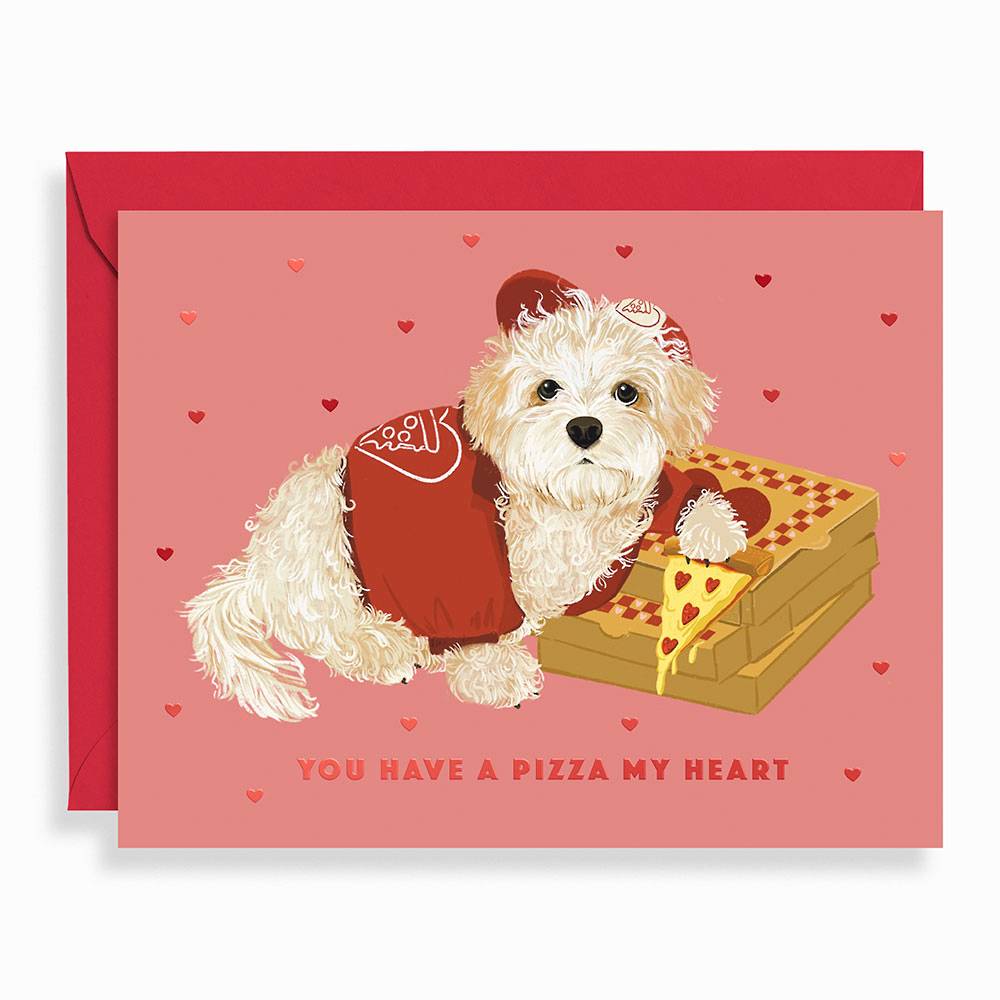 Pizza My Heart Valentine's Day Card