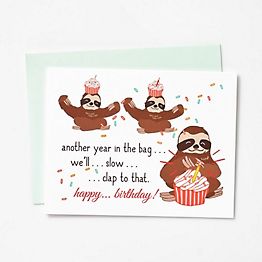 Slow Clap Sloth Birthday Card | Paper Source