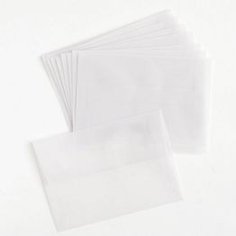 Clear Vellum Envelopes for 5x7 Cards | A7 Translucent See-Through Frosty  Vellum | 25 Blank Envelopes | Gum Seal | Printing NOT Available