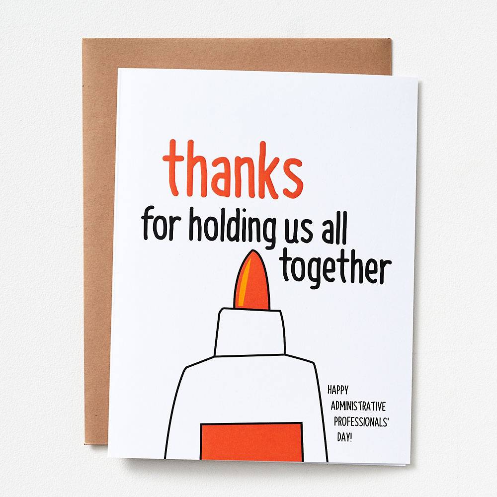 Glue Administrative Professionals Thank You Card | Paper Source