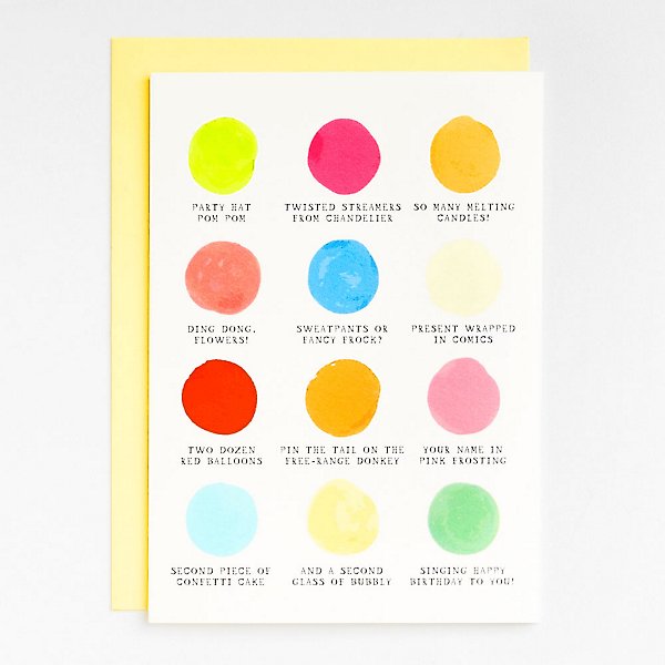 Color Palette Birthday Card