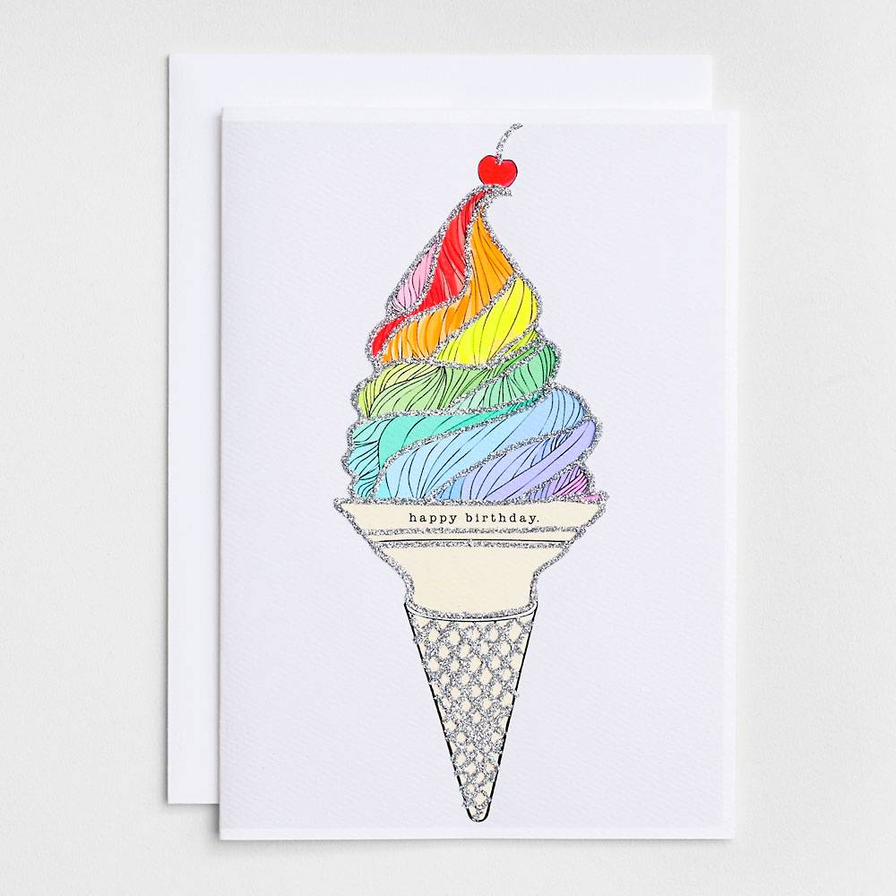 Details about   BIRTHDAY CARD ICE CREAM CONES AVANTI GREETING CARD New with Envelope MADE IN USA 