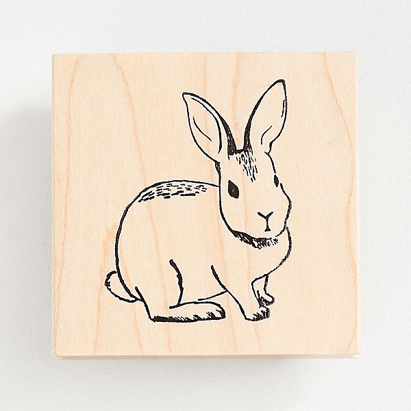 Rabbit Bunny rubber stamp P49C 