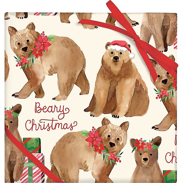 Wandering Grizzly Bear Premium Gift Wrap Wrapping Paper Roll 