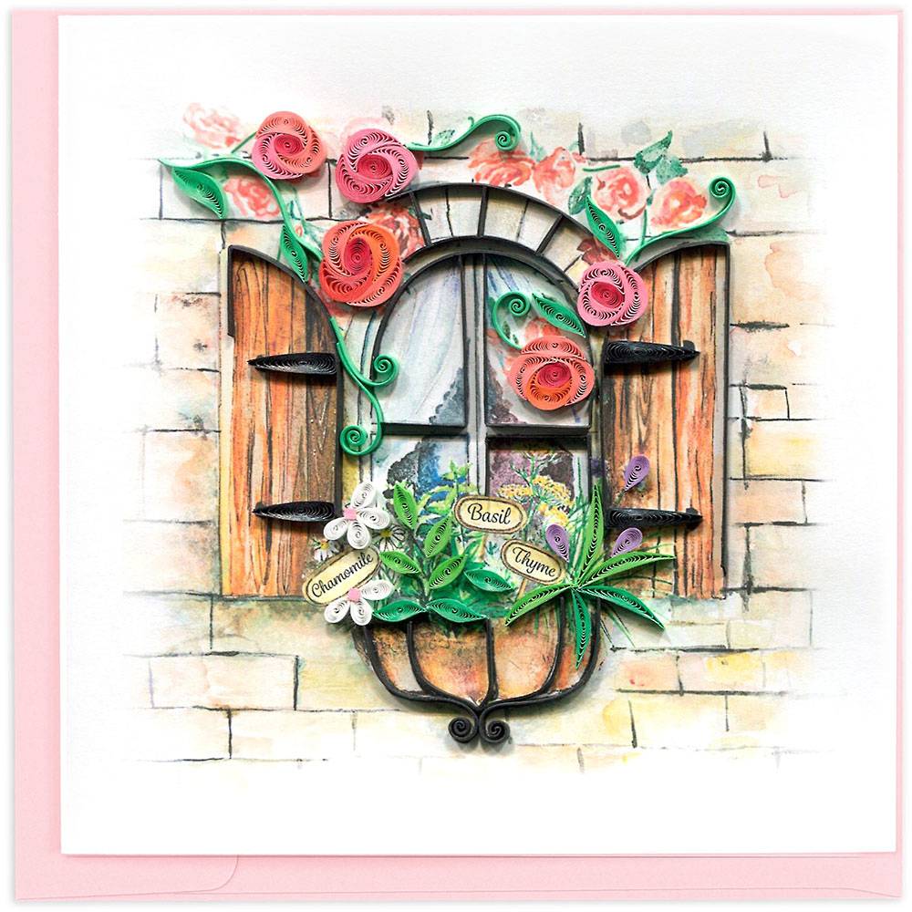 Quilling Herb Garden Greeting Card