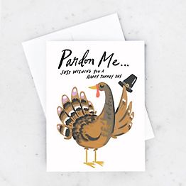 Turkey Pardon Thanksgiving Card | Paper Source
