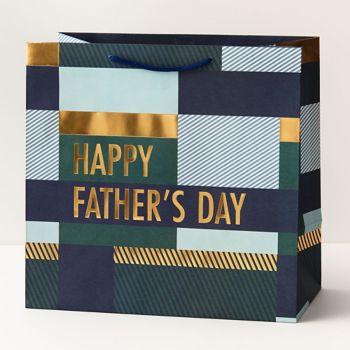 Happy Father's Day Color Block Large Gift Bag | Paper Source