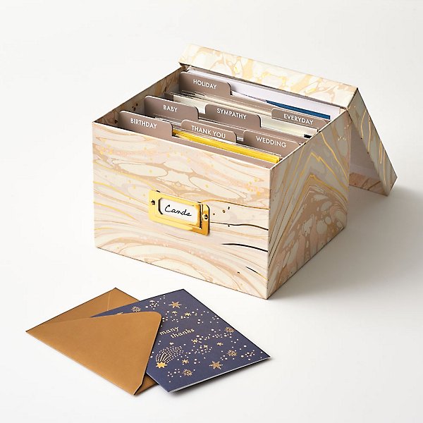 Greeting Card Organizer Box Box + Dividers