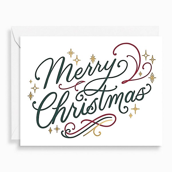 Merry Christmas Script Holiday Gift Wrap