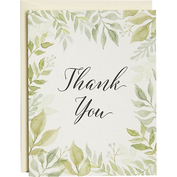 6 Designs 72 Note Cards Gray Envs Whimsical Watercolor Thank You 