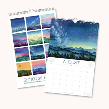 2025-mountain-watercolor-art-wall-calendar-paper-source