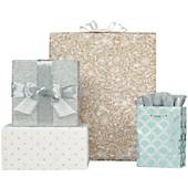 Silver Iridescent Glitter Wrapping Paper by SweetBirdieStudio