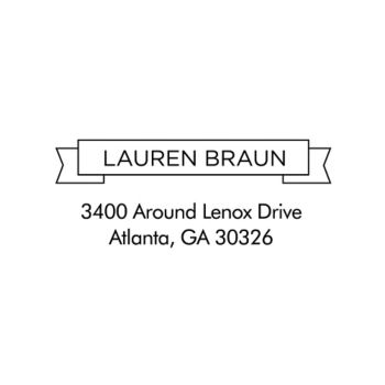 Ribbon Banner Custom Stamp Paper Source