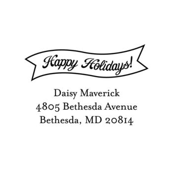 Script Banner Custom Stamp Paper Source