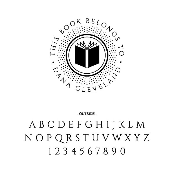 Book Stamp Personalized, Custom Library Stamp, Bookplate Teacher