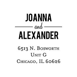 Custom Return Address Stamp, Newly Wed Stamp, Personalized Stamp Thom –  Stamp Out