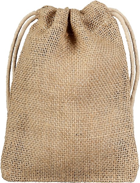 10 Pk Large Gunny Sack 18" x 24" Natural Burlap Bags with Jute Drawstring 