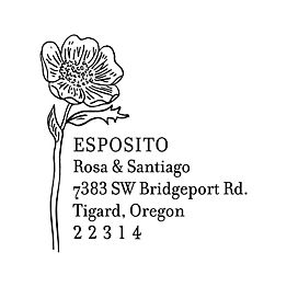Custom Flowers Logo Address Stamp – sealingwaxstamp