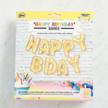 Happy Birthday Foil Balloon Banner