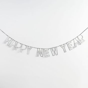 Happy New Year Silver Garland
