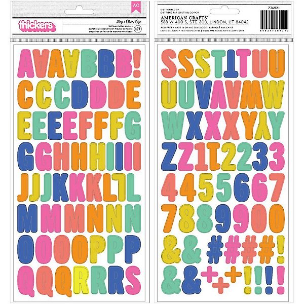 Thickers Colorful Alphabet Stickers | Paper