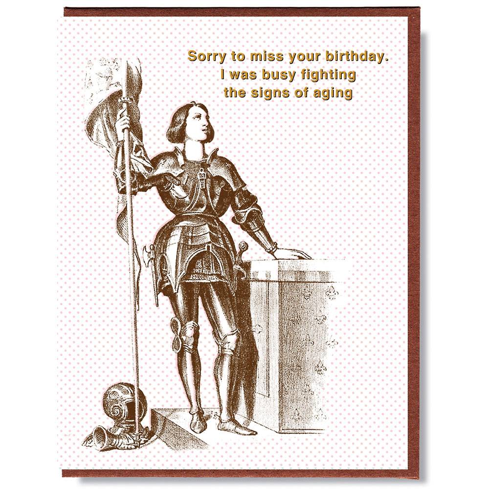Signs Of Aging Belated Birthday Card