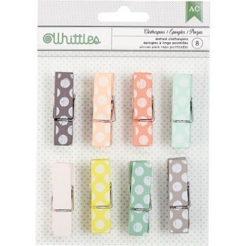 Polka Dot Whittles Clothespins