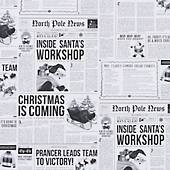North Pole Newspaper-Christmas Wrapping Paper|Eco-Friendly, Christmas Gift  Wrapping Paper, Creative Newspaper Gift Box Wrapping Paper, Holiday