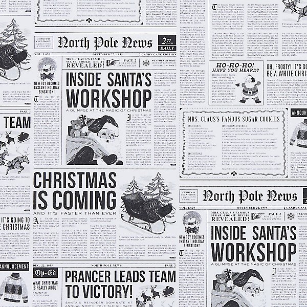 North Pole Newspaper-Christmas Wrapping Paper|Eco-Friendly, Christmas Gift  Box Wrapping Paper, Creative Newspaper Gift Box Wrapping Paper, Gift Wrap