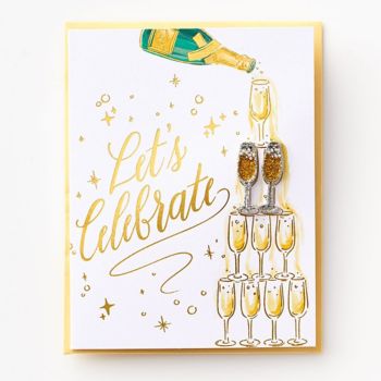 Champagne Earrings Birthday Card | Paper Source